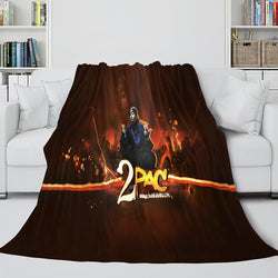 Tupac Amaru Shakur Flannel Blanket Fleece Throw Blanket Bedding Sets (Online Order Only)