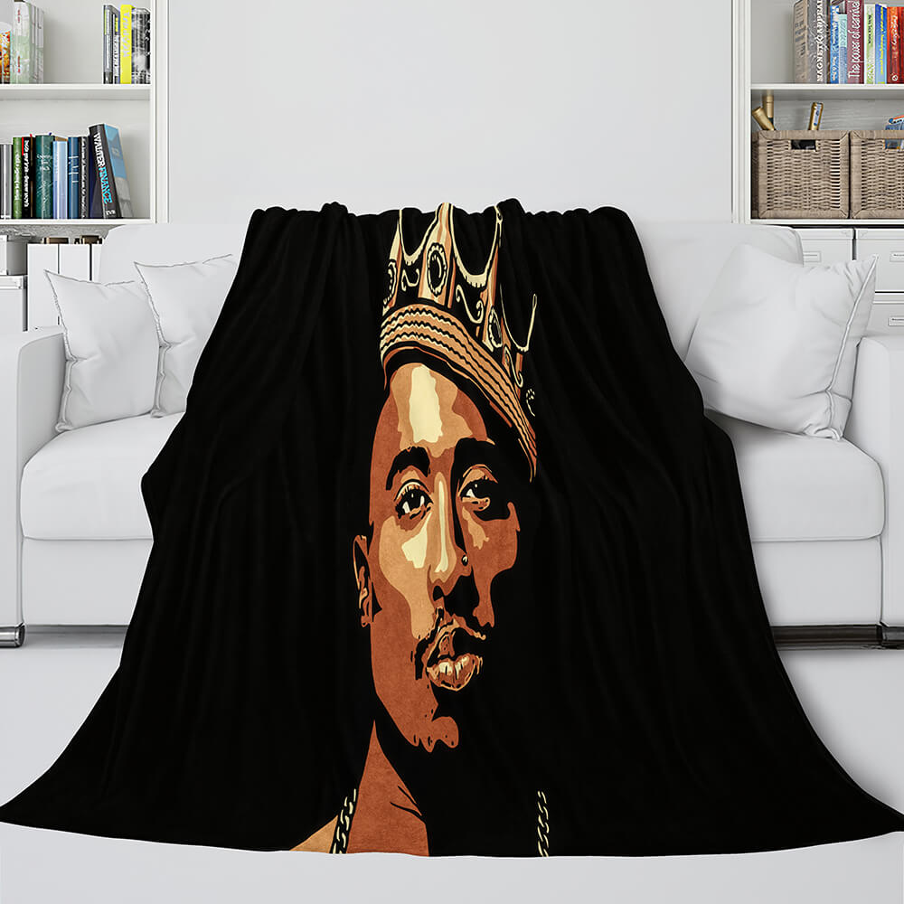 Tupac Amaru Shakur Flannel Blanket Fleece Throw Blanket Bedding Sets (Online Order Only)