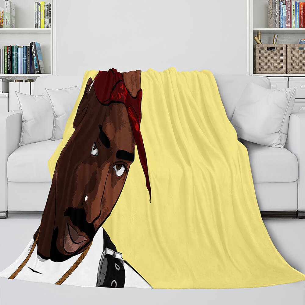 Tupac Amaru Shakur Flannel Blanket Fleece Throw Blanket Bedding Sets (Online Order Only)