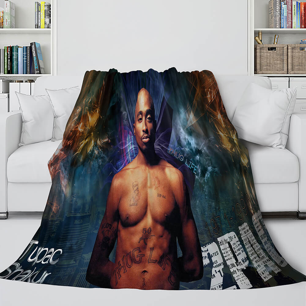 Tupac Amaru Shakur Flannel Blanket Fleece Throw Blanket Bedding Sets (Online Order Only)