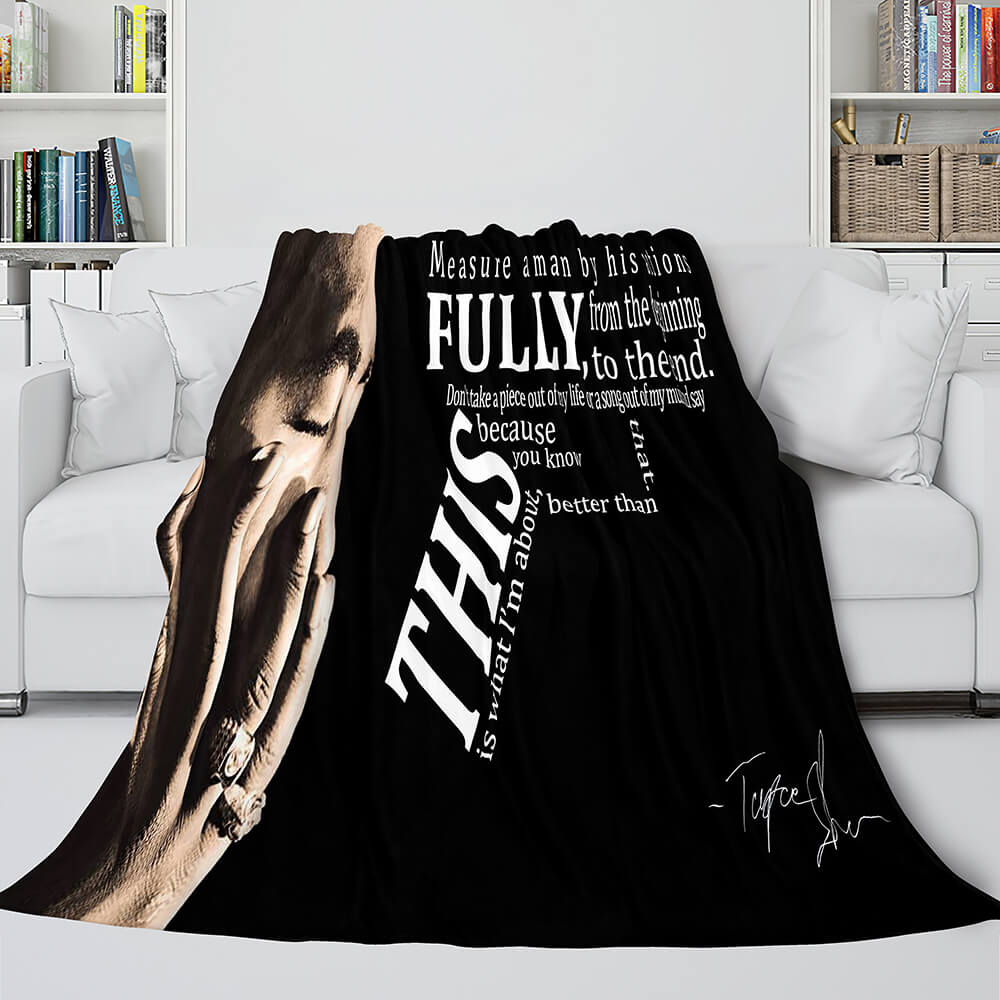Tupac Amaru Shakur Flannel Blanket Fleece Throw Blanket Bedding Sets (Online Order Only)