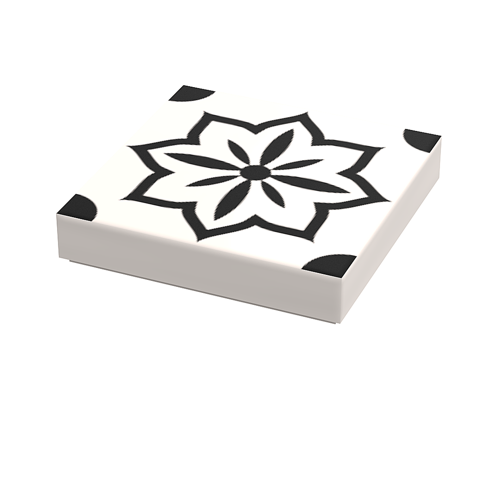 Custom Turkish Tile / Wallpaper Part #3 Pack (20 Tiles) made with LEGO parts - B3 Customs (Online Order Only)