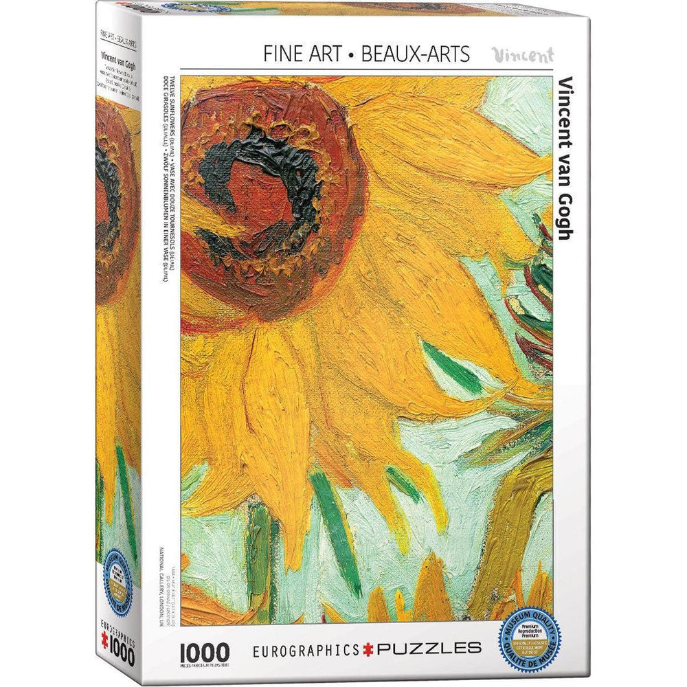 Twelve Sunflowers (Detail) 1000 Piece Jigsaw Puzzle Eurographics (ONLINE ORDER ONLY)
