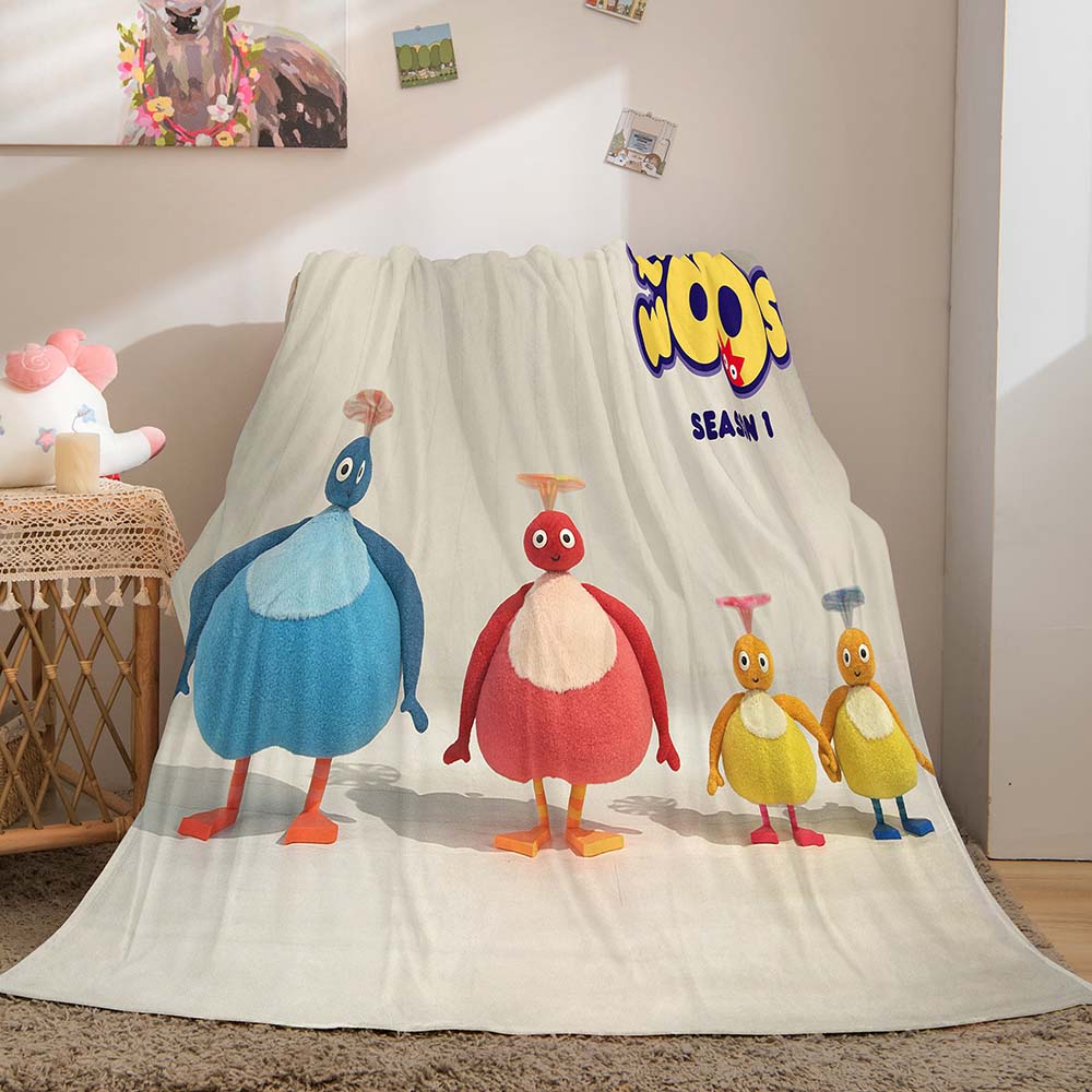 Twirlywoos Blanket Pattern Flannel Throw Room Decoration (Online Order Only)
