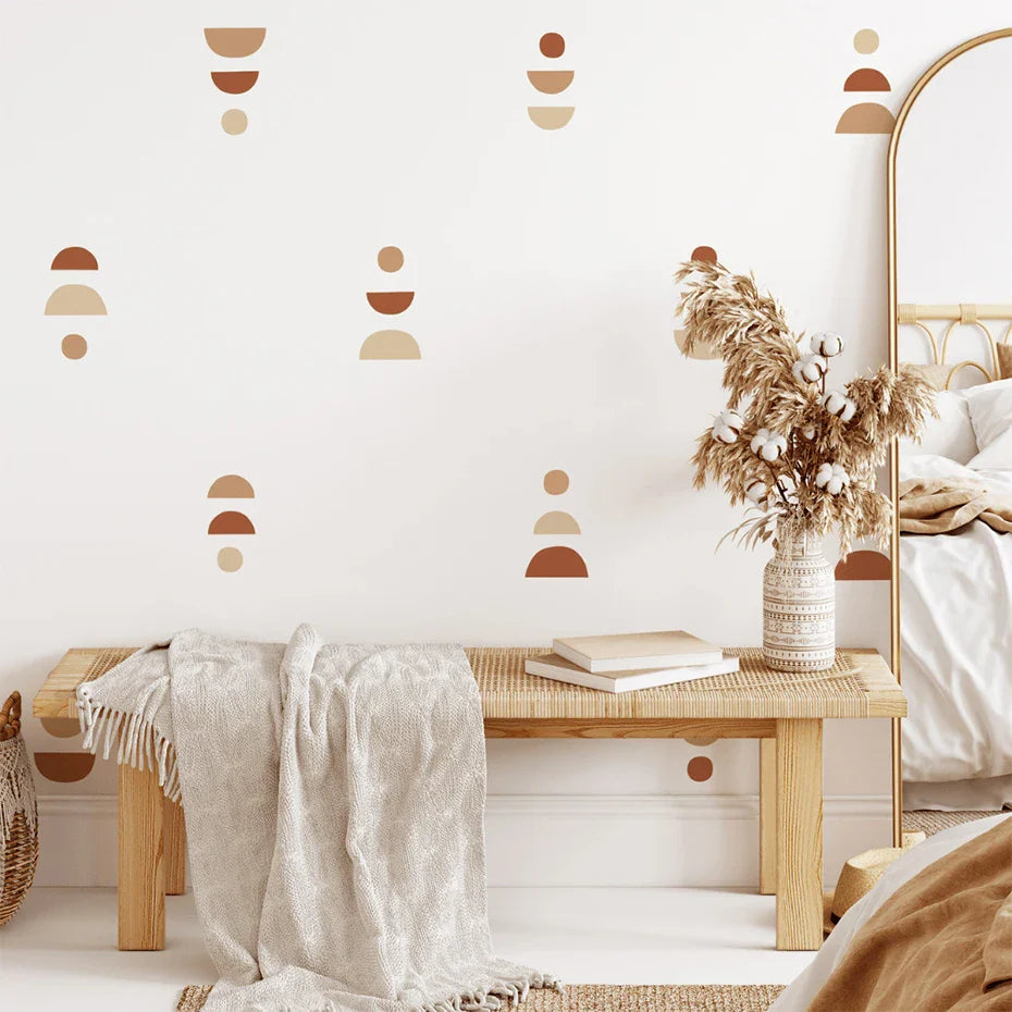 Boho Geometry Nursery Wall Stickers Vinyl Removable Decals Kids Room Decor (ONLINE ORDER ONLY)