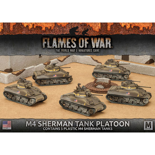 Flames of War: American M4 Sherman Tank Platoon (Mid War) (ONLINE ORDER ONLY)