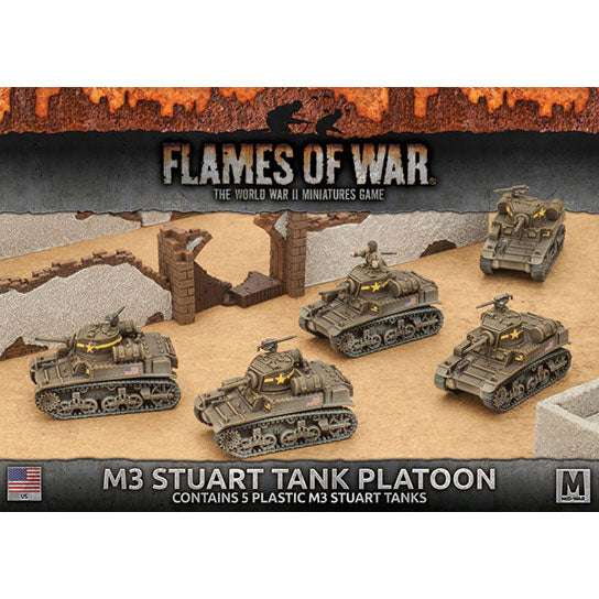 Flames of War: American M3 Stuart Light Tank Platoon (Mid War) (ONLINE ORDER ONLY)