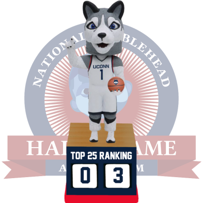 UConn Huskies Basketball Top 25 Ranking Tracker Bobblehead (Presale) (ONLINE ORDER ONLY)