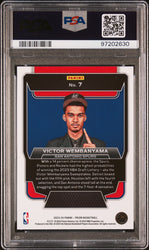 Graded 2023 Panini Prizm Victor Wembanyama #7 Luck of the Lottery Rookie RC Basketball Card PSA 10 Gem Mint (ONLINE ORDER ONLY)