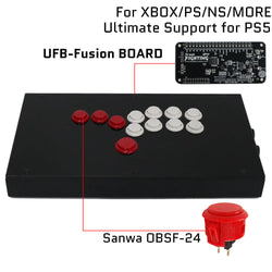 RAC-J800B All Buttons Leverless Arcade Joystick Fight Stick For PS5/PS4/PS3/Xbox/PC (Online Only)
