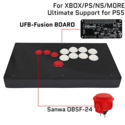 RAC-J801B All Button Leverless Arcade Game Controller for PC/PS/XBOX/SWITCH (Online Only)