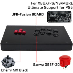 RAC-J800K Leverless Arcade Controller – Mechanical Keyboard All Button Fight Stick for PC/PS5/Xbox/Switch (Online Only)