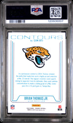 Graded 2024 Panini Phoenix Brian Thomas Jr #CONBTJ Contours Lazer Rookie RC Football Card PSA 10 Gem Mint (ONLINE ORDER ONLY)