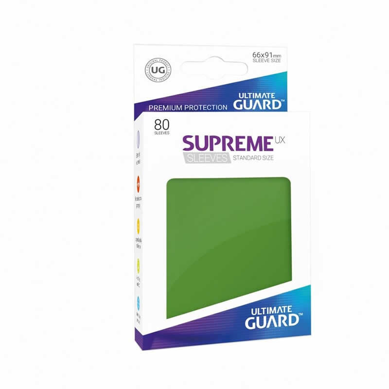 UGDDPR010554 Supreme UX Standard Matte Green Pack of 80 Sleeves (ONLINE ORDER ONLY)