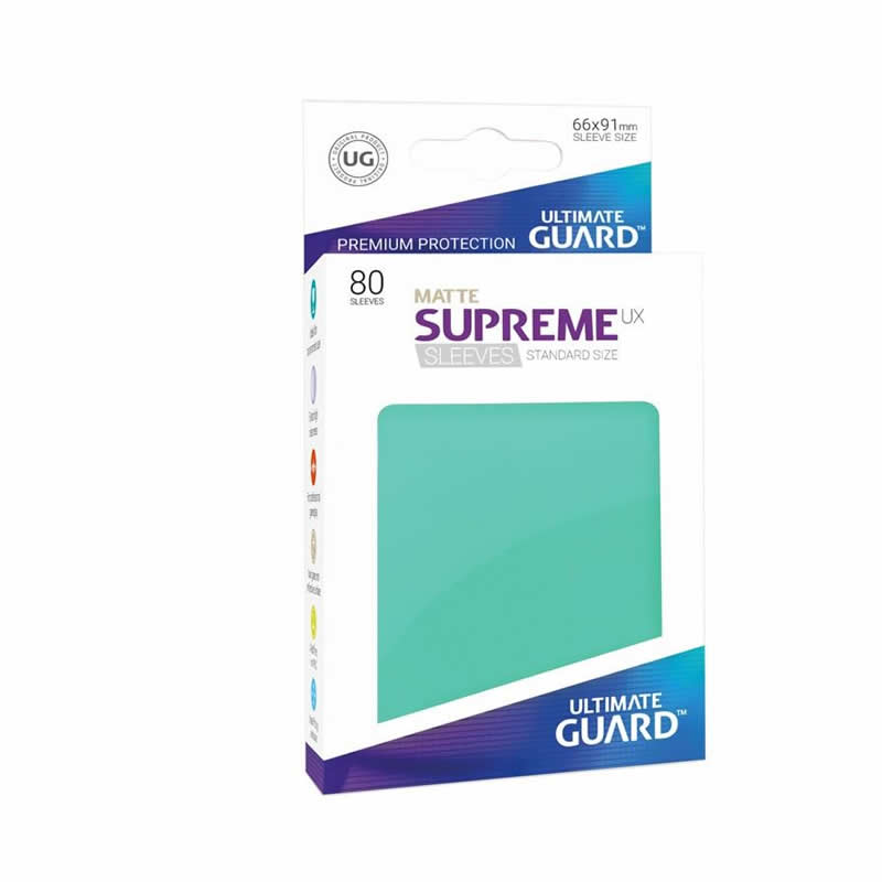 UGDDPR010556 Supreme UX Standard Matte Turquoise Pack of 80 Sleeves (ONLINE ORDER ONLY)