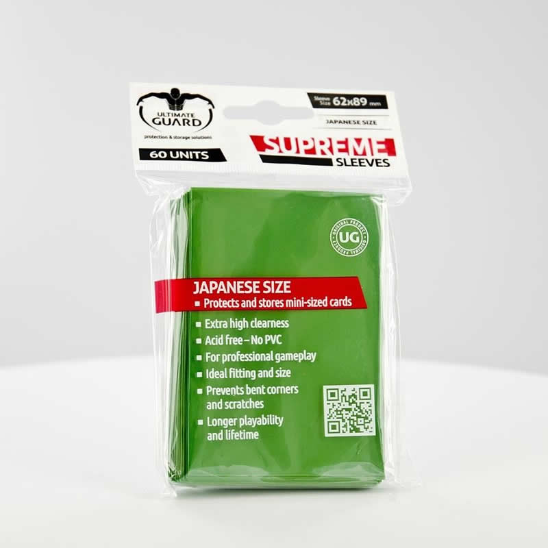 UGDDPS010062 Supreme Soft Japanese Size Green Pack of 60 Sleeves (ONLINE ORDER ONLY)