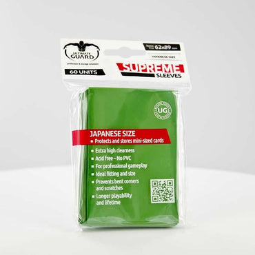 UGDDPS010062 Supreme Soft Japanese Size Green Pack of 60 Sleeves (ONLINE ORDER ONLY)