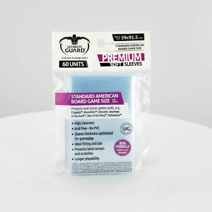 UGDSL010279 Premium Standard American Board Game Sleeves Pack of 60 (ONLINE ORDER ONLY)