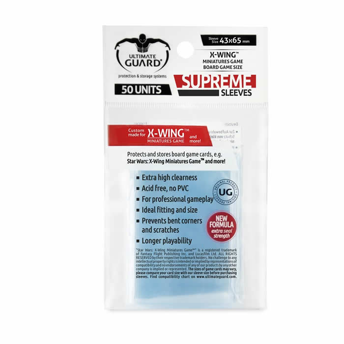 UGDSL010477 Supreme X-Wing Card Sleeves 50 Count (ONLINE ORDER ONLY)