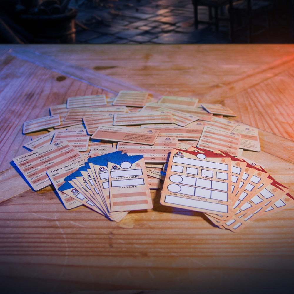 5th Edition Rules Pack - D&D 5e Magnetic Charts & Trackers for Game Master Screen (ONLINE ORDER ONLY)