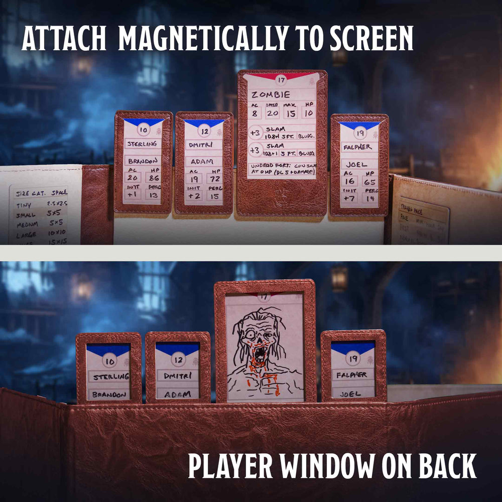 Creature Trackers - Magnetic Combat Organizers for D&D & TTRPG Game Master Screen (ONLINE ORDER ONLY)