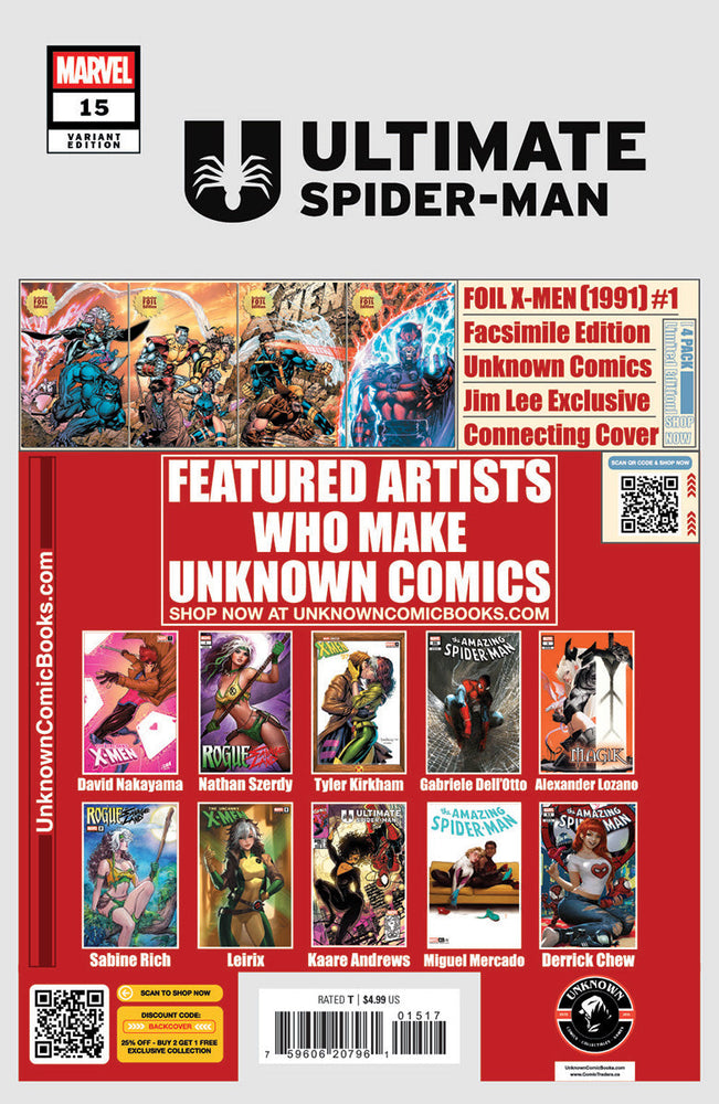 Ultimate Spider-man #15 Unknown Comic Mirka Andolfo Exclusive Virgin Var (03/26/2025) (ONLINE ORDER ONLY)