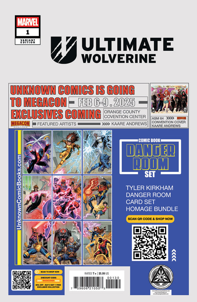 Ultimate Wolverine #1 Unknown Comics Tyler Kirkham Exclusive Premium BATTLE DAMAGED Var (01/15/2025) (ONLINE ORDER ONLY)