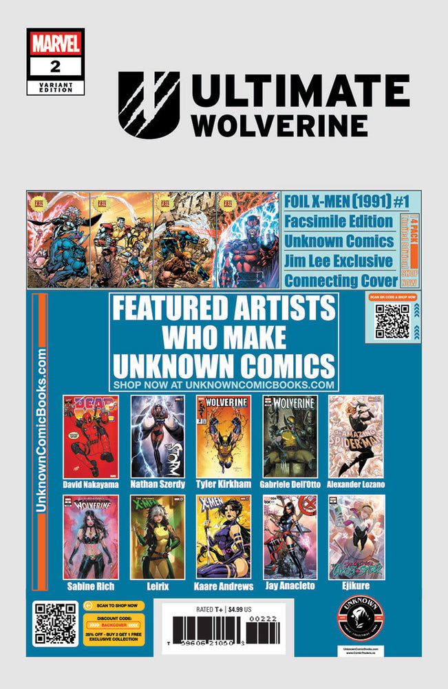 Ultimate Wolverine #2 Unknown Comics Exclusive Ivan Tao Var (02/19/2025) (ONLINE ORDER ONLY)