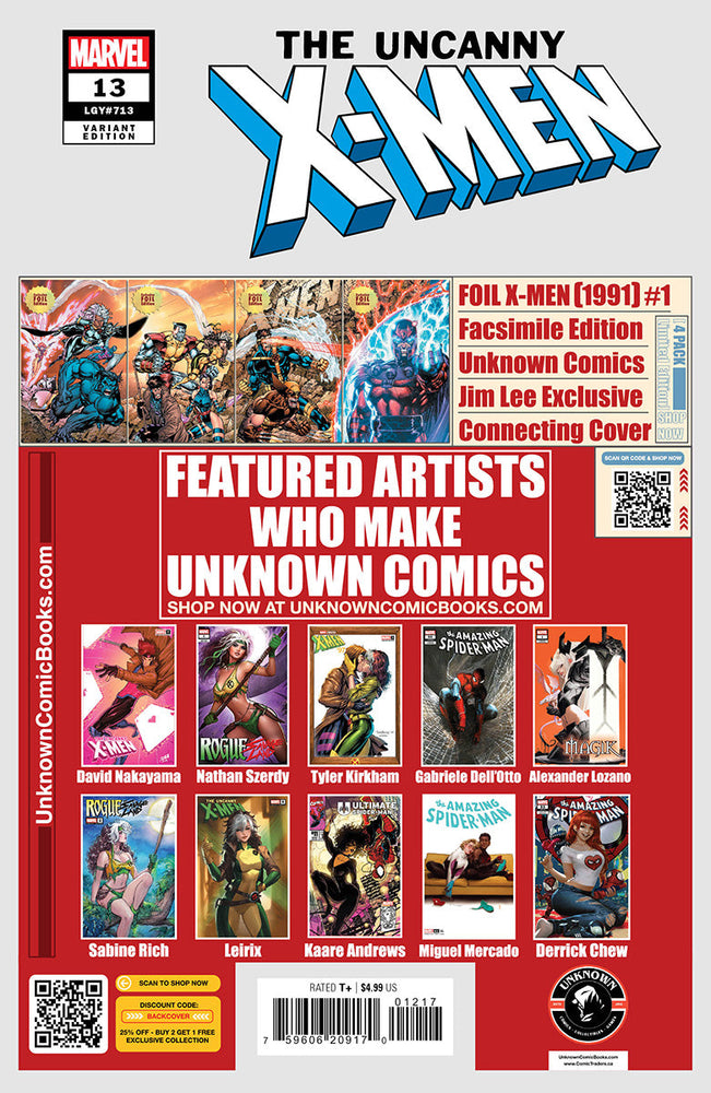 Uncanny X-men #13 Unknown Comics Alexander Lozano Exclusive Virgin Var (04/09/2025) (ONLINE ORDER ONLY)