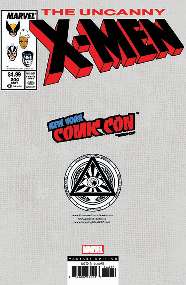 [Foil] Uncanny X-Men #244 Facsimile Unknown Comics Nathan Szerdy Exclusive Virgin Nycc 2024 Var (10/23/2024) (ONLINE ORDER ONLY)