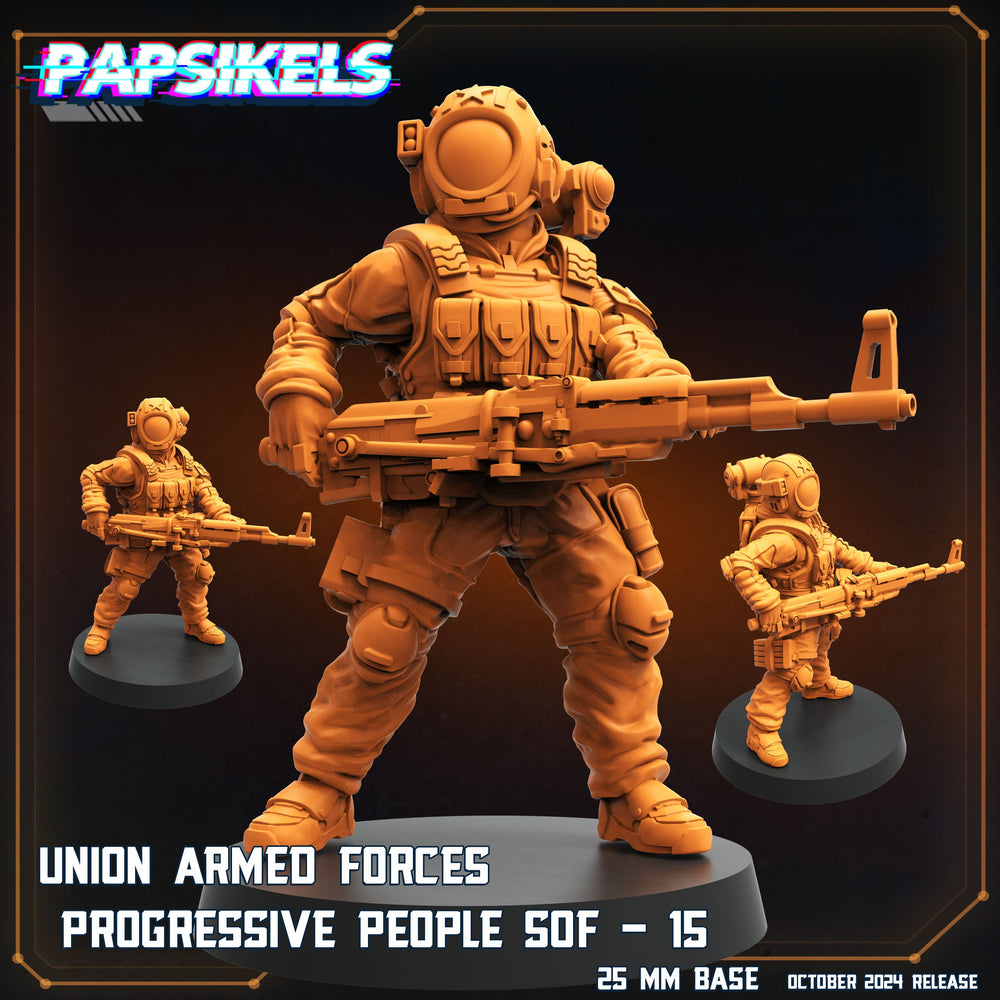 3D Printed Papsikels Union Armed Forces Progressive People Set October 2024 SciFi 28mm 32mm (Online Only)