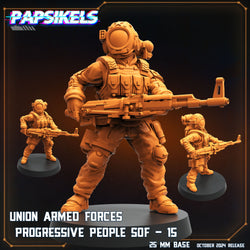 3D Printed Papsikels Union Armed Forces Progressive People Set October 2024 SciFi 28mm 32mm (Online Only)