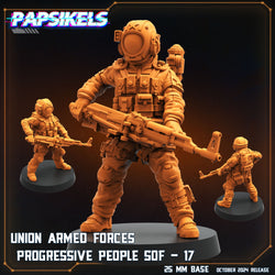 3D Printed Papsikels Union Armed Forces Progressive People Set October 2024 SciFi 28mm 32mm (Online Only)