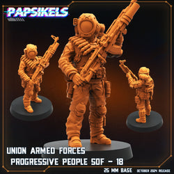 3D Printed Papsikels Union Armed Forces Progressive People Set October 2024 SciFi 28mm 32mm (Online Only)