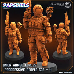 3D Printed Papsikels Union Armed Forces Progressive People Set 28mm 32mm (Online Only)