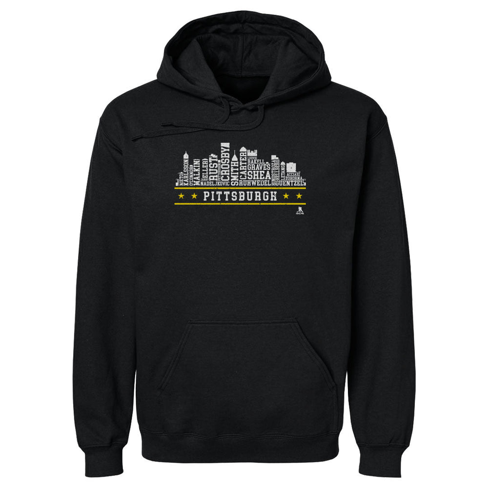 Pittsburgh Hockey Roster Skyline 23 WHT
