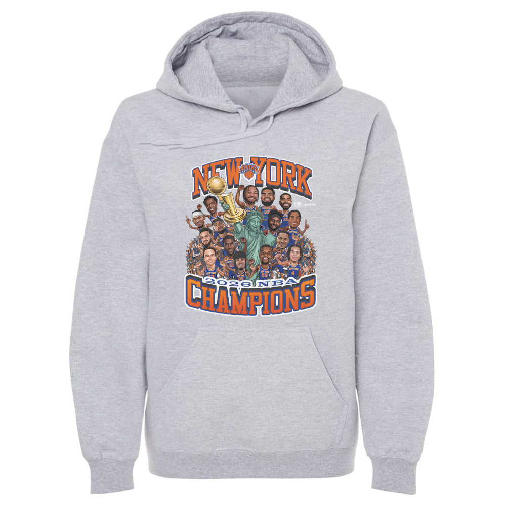 New York Knicks NBA Finals 2026 Champions Caricature WHT