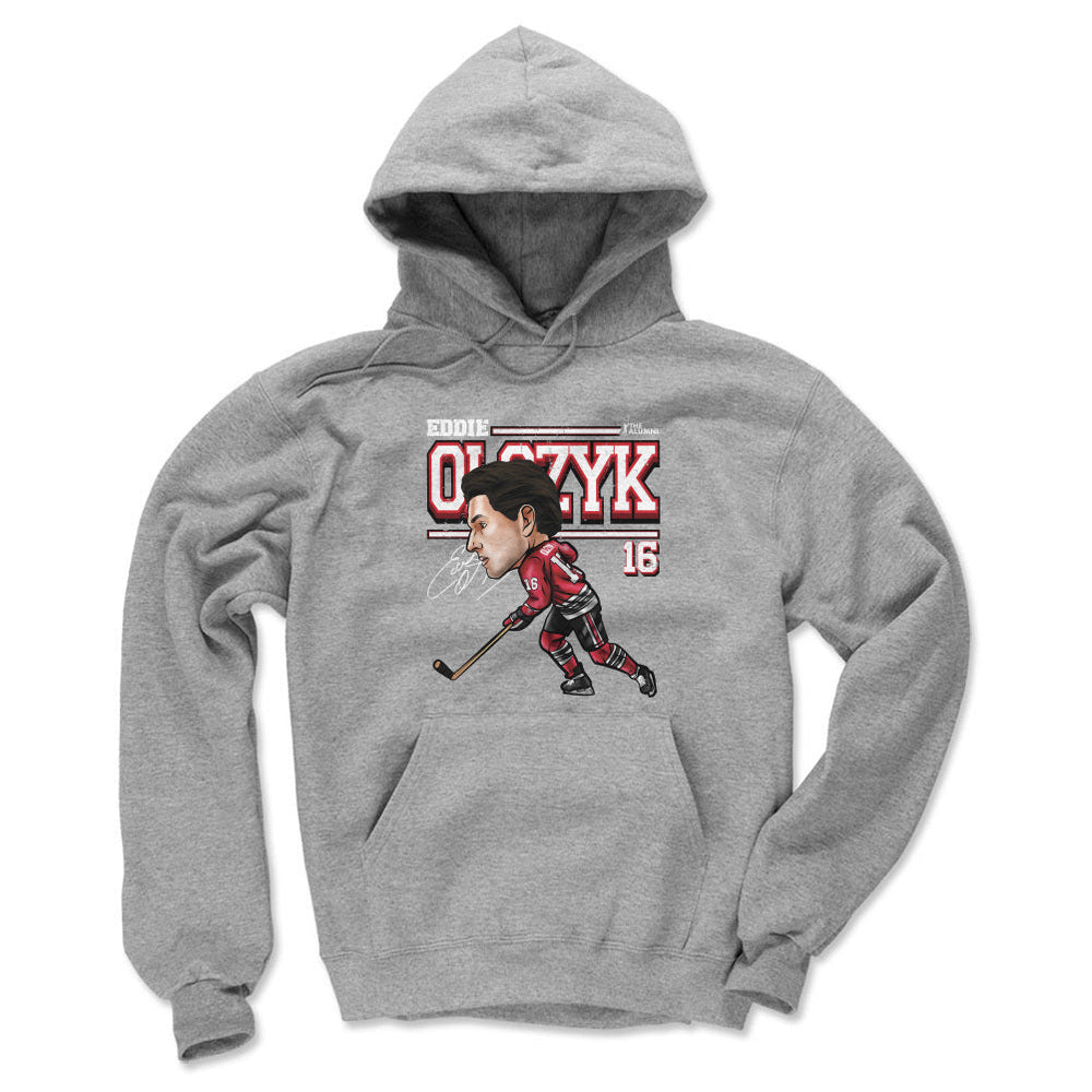 Eddie Olczyk Chicago Cartoon WHT (ONLINE ORDER ONLY)