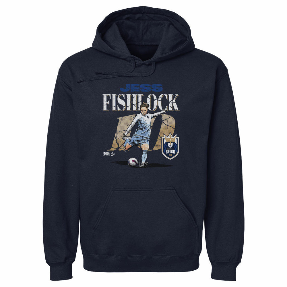 Jess Fishlock Seattle Reign FC Cracked Number WHT (ONLINE ONLY)