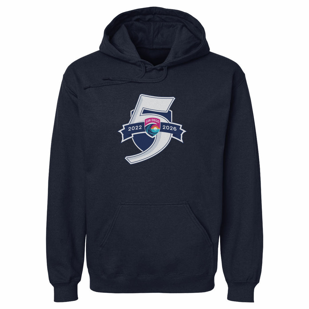 San Diego Wave FC 5 Seasons Logo WHT (ONLINE ORDER ONLY)
