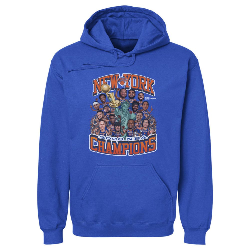 New York Knicks NBA Finals 2026 Champions Caricature WHT