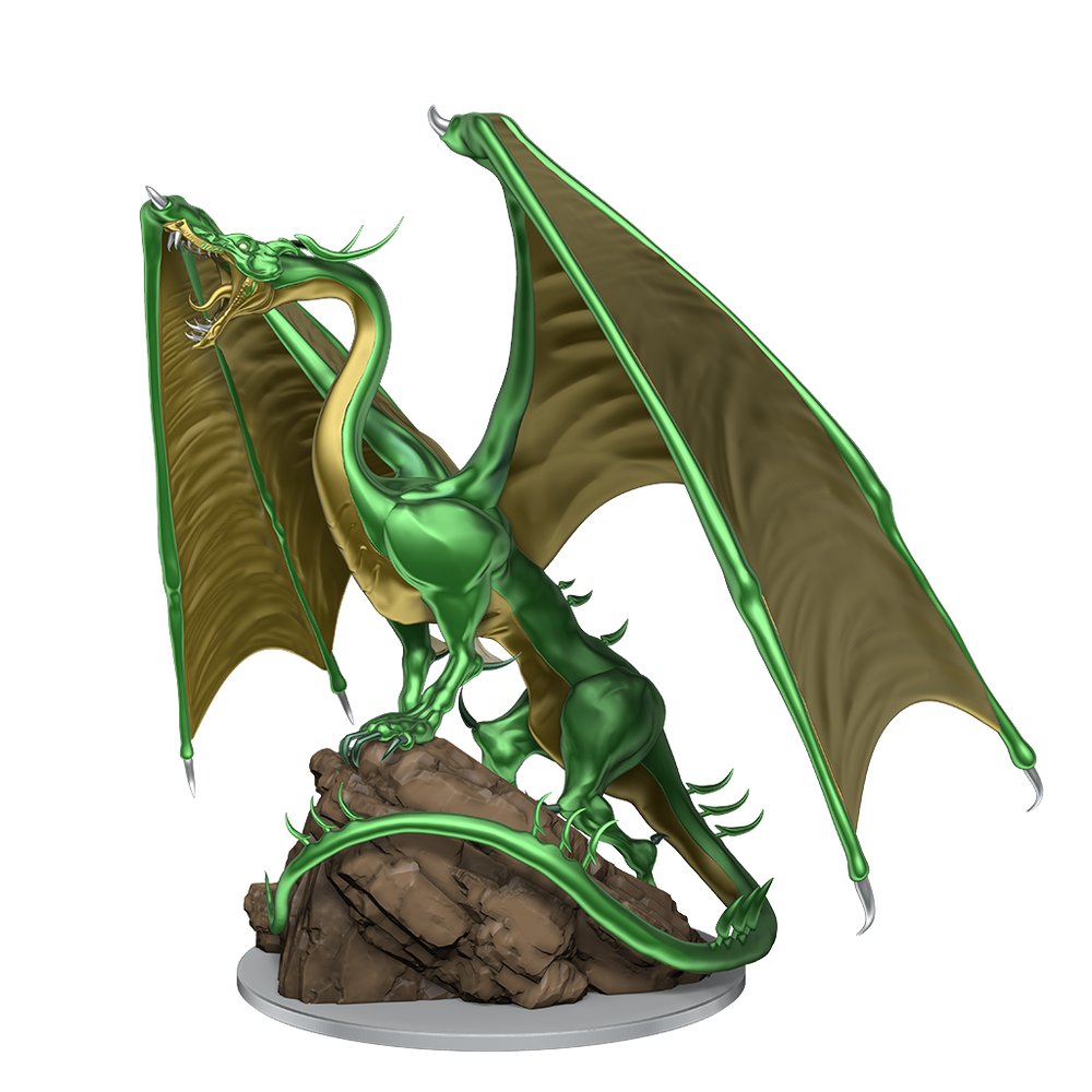 D&D: Nolzur's Marvelous Miniatures - Young Emerald Dragon (ONLINE ORDER ONLY)