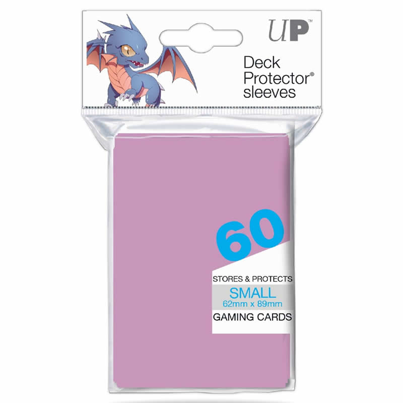 UPR15260 Bright Pink Small Deck Card Protector Sleeves 62mm x 89mm 60ct Ultra Pro (ONLINE ORDER ONLY)