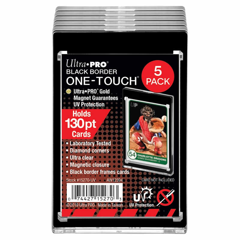 UPR15270 Card Holder Black Border One Touch for 3.5 x 2.5 Cards Pack of 5 (ONLINE ORDER ONLY)