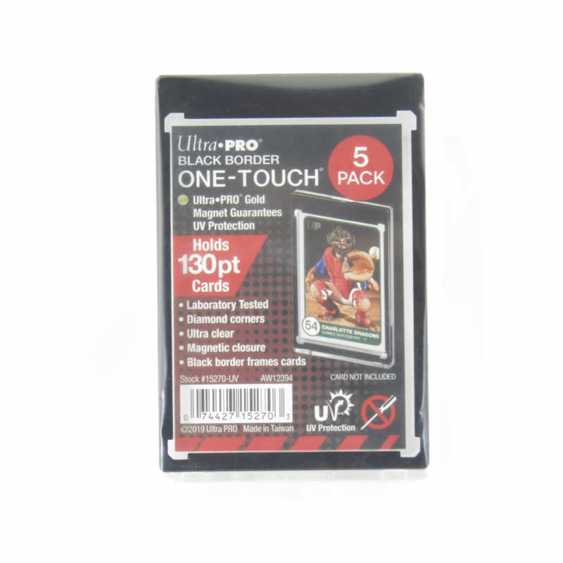 UPR15270 Card Holder Black Border One Touch for 3.5 x 2.5 Cards Pack of 5 (ONLINE ORDER ONLY)