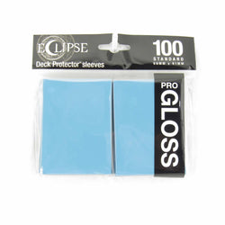 UPR15603 Sky Blue Gloss Standard Sleeves 66mm x 91mm 100-sleeves Single Pack Eclipse (ONLINE ORDER ONLY)