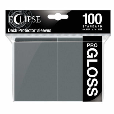 UPR15611 Smoke Grey Gloss Standard Sleeves 66mm x 91mm 100-sleeves Single Pack Eclipse (ONLINE ORDER ONLY)