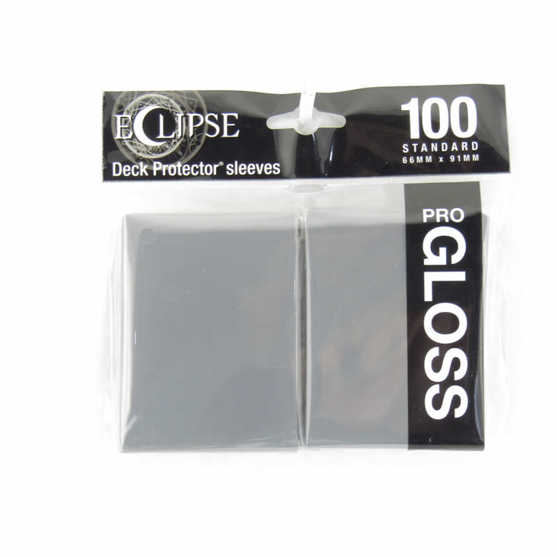 UPR15611 Smoke Grey Gloss Standard Sleeves 66mm x 91mm 100-sleeves Single Pack Eclipse (ONLINE ORDER ONLY)