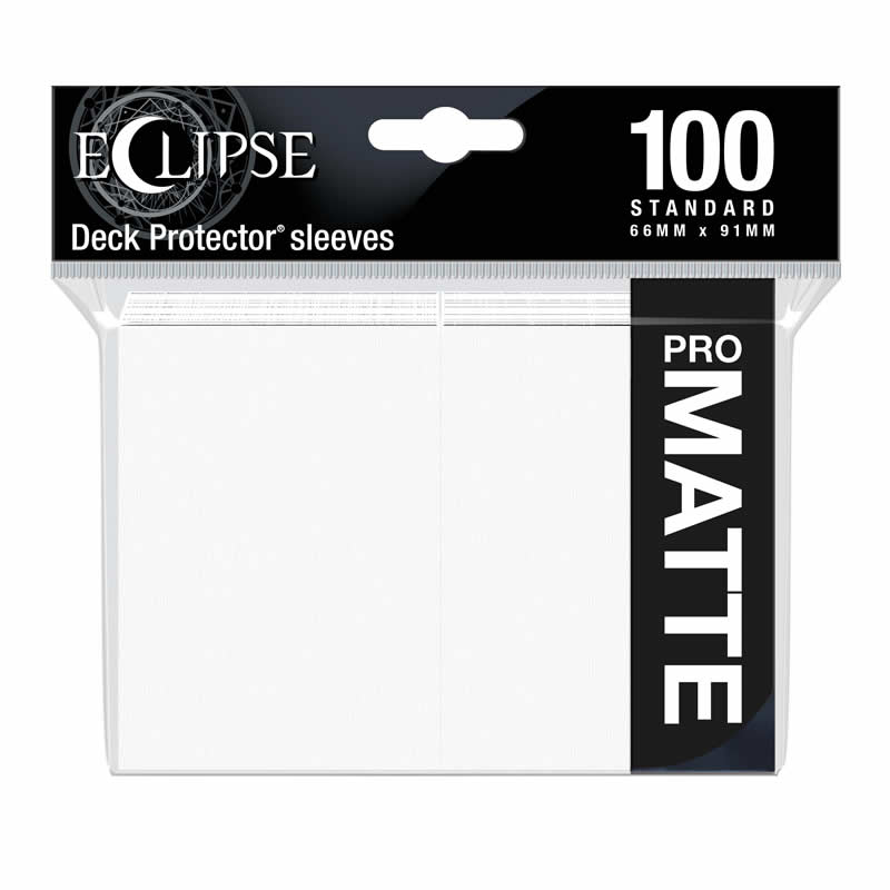 UPR15612 Arctic White Matte Standard Sleeves 100-sleeves Single Pack Eclipse (ONLINE ORDER ONLY)