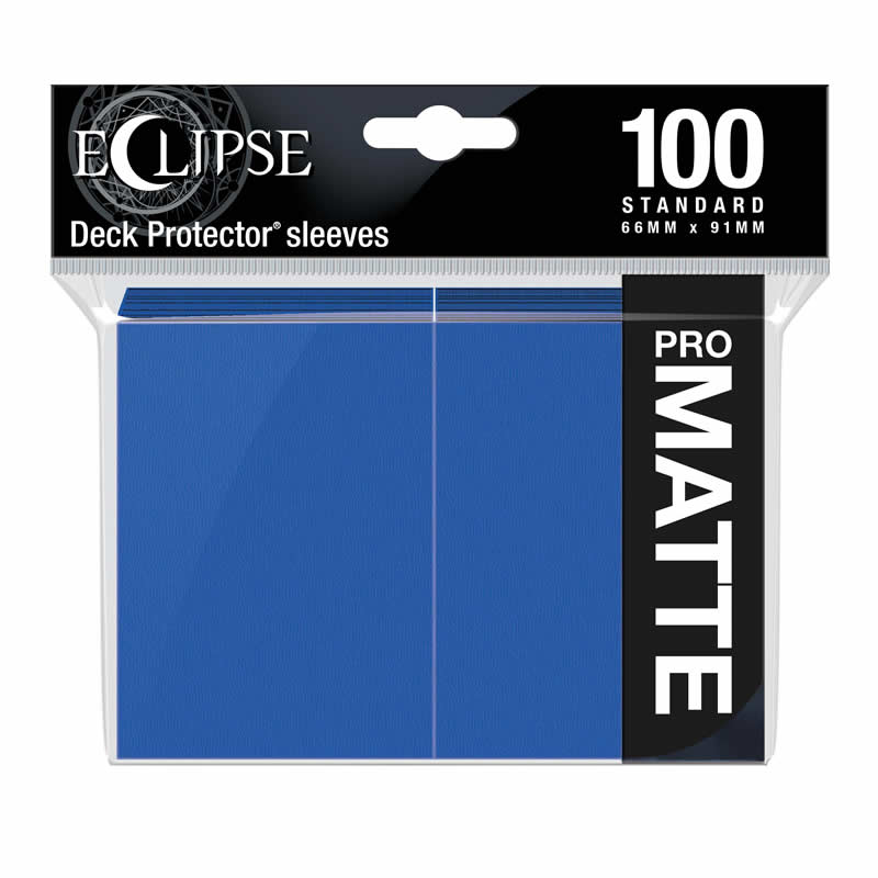 UPR15614 Eclipse Pacific Blue Matte Standard Sleeves 100 Count Pack (ONLINE ORDER ONLY)
